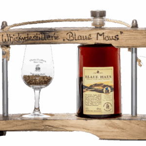 Blaue Maus Whisky Geschenk Carrier Glas 07